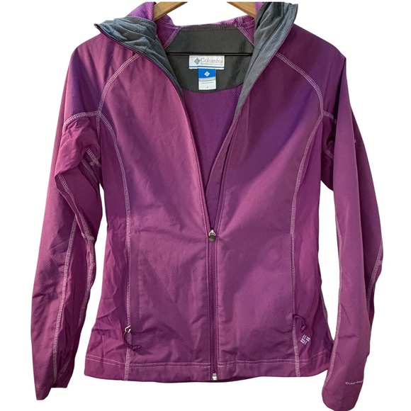 Columbia Jackets & Blazers - Columbia Interchange Jacket Purple Hooded Lightweight Zip Up Women's Size S